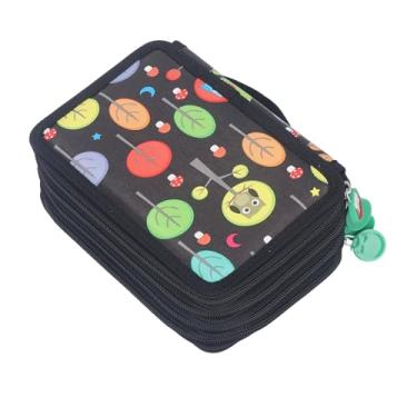 Imagem de Estojo de Lápis Colorido, Estojo de Lápis de Grande Capacidade 72 Furos Multifuncional 4 Camadas para Pintura (4 camadas 72 furos)