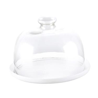 Imagem de WeiLaiKeQi Suporte para bolo, display de pão com tampa de vidro, decoração, prato de bolo, lanche, aperitivo, bandeja de servir, suporte de exibição para festa e, 6 polegadas