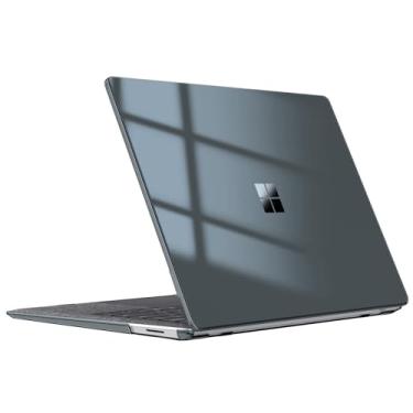 Imagem de Fintie Capa protetora para laptop Microsoft Surface de 13,5 polegadas 5/4/3/2 com teclado Alcantara (modelo: 1958/1950/1867/1769) - capa rígida de encaixe fino, preto cristal