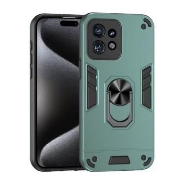 Imagem de Estojo Fino Compatible with Motorola Moto Edge 40 Pro 5G Phone Case with Kickstand & Shockproof Military Grade Drop Proof Protection Rugged Protective Cover PC Matte Textured Sturdy Bumper Cases (Siz