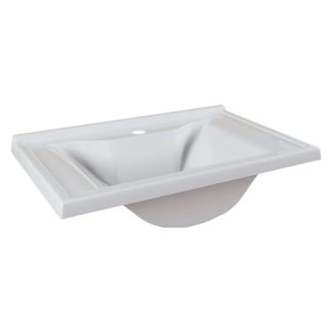 Imagem de Cuba Pia Lavatório Itaparica 45 cm Para Banheiro Branco