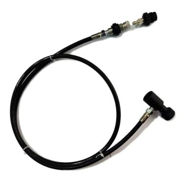 Imagem de Aopkeo Marcador de Paintball Linha de Mangueira Remota Reta, 132 cm com Desconexão Rápida de Aço Inoxidável e Verificação Deslizante (com Verificação de Deslizamento)