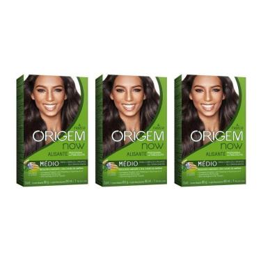 Imagem de Creme Alisante Origem 80G Medio Ervas Cereais - Kit Com 3Un