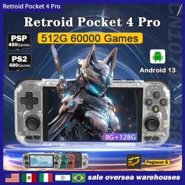 Imagem de Retroid Bolso 4Pro Handheld Game Console  3D Salão Varas  PSP  PS2 Jogos  4.7 "Touch Screen  RAM