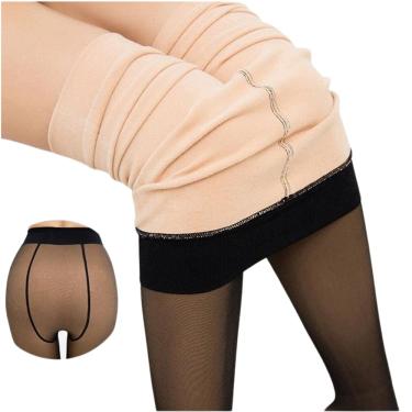 Imagem de Meias Calça Feminina Térmica Peluciada Translucida Grossa