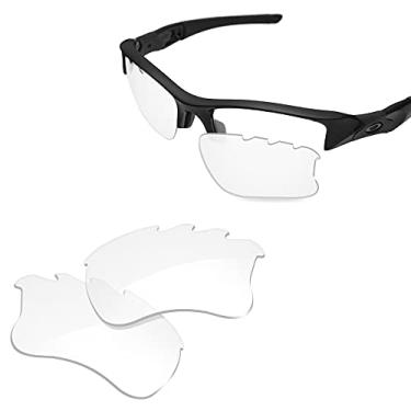 Imagem de Glintbay Lentes de óculos de sol de substituição 100% precisas para Oakley Flak Jacket XLJ Ventilada - Transparente, não polarizada