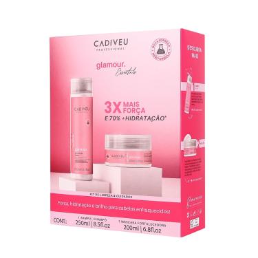 Imagem de Kit Cadiveu Professional Essentials Glamour Hidratante e Fortalecedor Shampoo 250ml + Máscara 200ml 1 Unidade