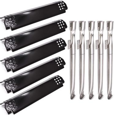 Imagem de Peças de reposição de grelha para Nexgrill 720-0888, 720-0888N, 720-0830H, 720-0864, Members Mark 720-0882D Grill, 5-Pack Heat Plate Shields Burner Tubes Parts for Nexgrill 720-0888 5 Burner Grill