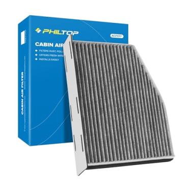 Imagem de PHILTOP Filtro de ar de cabine, substituição para CF10373, Jetta, Passat, Tiguan, Beetle, Golf, CC, Rabbit, GTI, R32, A3, A3 Quattro, Q3, TT, Filtro de cabine premium com carvão ativado, pacote com 1