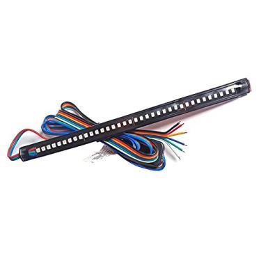 Imagem de liteball Luz traseira de seta de motocicleta de 36 LEDs, luz de placa vermelha e âmbar flexível, à prova d'água, indicador de freio/ré para motocicleta, bicicleta, carro