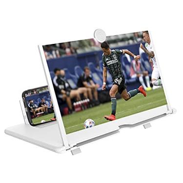 Imagem de Lupa de tela de smartphone de 30 cm, amplificador dobrável HD 3D, suporte de telefone com ângulo ajustável, presente para mãe, pai, família, ampliador universal, filmes, jogos, vídeo