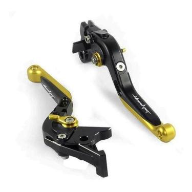 Imagem de Manete Extensível Esportivo Cb 600F Hornet Preto Dourado - Especiais P