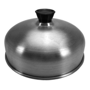 Imagem de Kit 5 Abafadores Lanche Hambúrguer Alimentos Alumínio 15 Cm