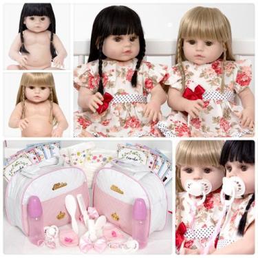 Imagem de Bebe Reborn Meninas Gemeas Corpo de Silicone Grande Barata - Cegonha R