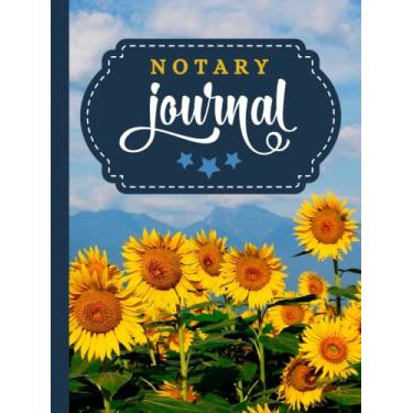 Imagem de Hardcover Notary Journal: 8.5x11 Large Notarial Logbook/With 200 Numbered Pages - Two Record Logs Per Page / 400 Records/Ledger Book Gift For ... Garden - Blue Mountain Landscape Art Photo