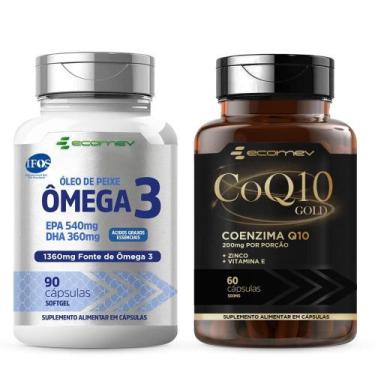 Imagem de Kit Coenzima Q10 Gold + Omega 3 Ultra 1360Mg Epa Dha Cert. Pureza IFOS