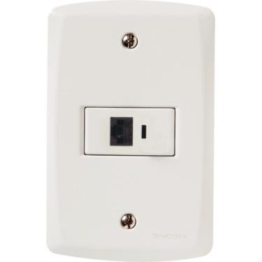 Imagem de Conjunto 4x2 com 1 Tomada RJ45 cat. 6 Tramontina Lux2 Branco