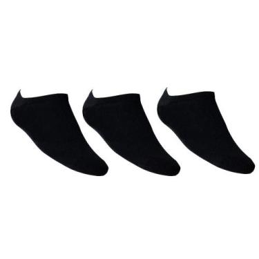 Imagem de Meia Sapatilha Keny Kit C-3 Pares KN22-100401, 39/43, Preto
