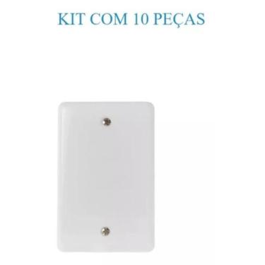 Imagem de Kit 10 Placa Cega 4x2 Ilumi Linha Stylus Branca