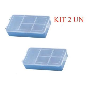 Imagem de KIT 2 Box Caixa Organizador Paramount 5 Divisorias P - 142