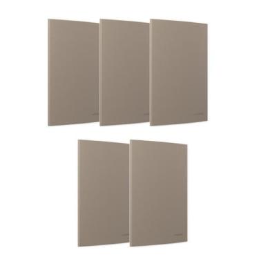 Imagem de Kit 5 Placa 4x2 Cega com Suporte cor Argila Sleek Margirius, Argila