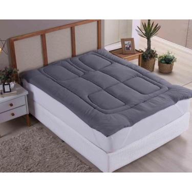 Imagem de Pillow Top Casal Padrão Medida 1,88m X 1,38m X Até 40 Cm Alt. Cinza - 