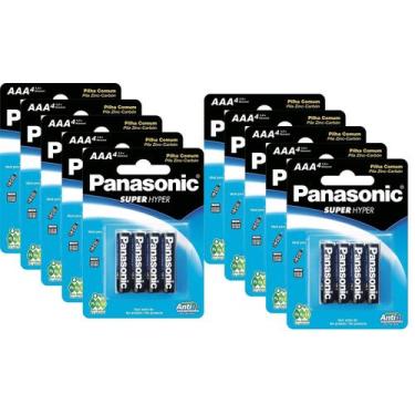 Imagem de 40 Pilhas Aaa Zc Panasonic - 10 Cartelas