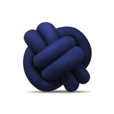 Imagem de Almofada Nó Nozinho Escadinavo - Gabi Flor Confecções, Azul marinho