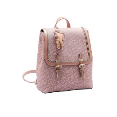 Imagem de Mochila Feminina Letra Pontilhada Costas 8484145 - Chenson, Nude