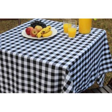 Imagem de Toalha de Mesa Oxford Xadrez Fio Tinto 4 Lugares Cantina Italiana Piqu