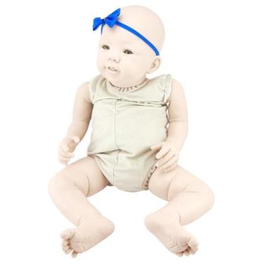 Imagem de Kit bebê reborn molde Abigail com corpinho de tecido - Loo Acessorios
