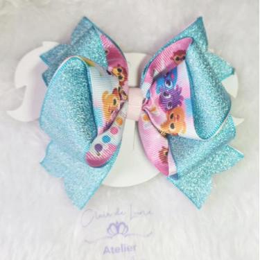 Imagem de Laçarote De Luxo Bolofofos Com Fita De Cetim Lurex - Atelier Clair de 