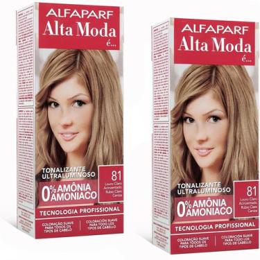 Imagem de Alta Moda Alfaparf kit c/2 Tonalizante 81 Louro Claro Acinzentado 120g