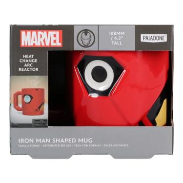 Imagem de Paladone | Caneca de café de cerâmica do Homem de Ferro Marvel | Mercadoria oficialmente licenciada pela Disney Marvel | Item de colecionador | Presentes inovadores de super-heróis | Utensílios para