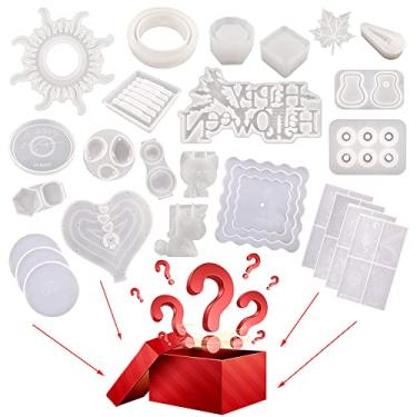 Imagem de RESIN GO 500 g Molde de silicone resina epóxi caixas misteriosas sacos de bênção caixa cega pacote de moldes - colares, pingentes, porta-copos, bandejas, letras e outros moldes aleatórios