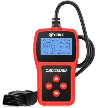 Imagem de EYPINS Ferramenta de diagnóstico de scanner OBD2 para carro – Leitor de código de diagnóstico OBDII de falha do motor, detecção de bateria, prontidão I/M, leitor de código de dados DTC 88 para todos