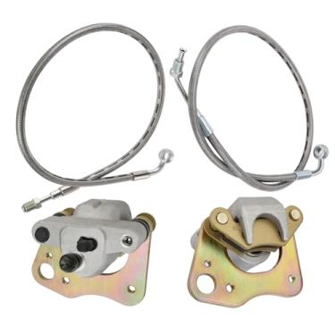 Imagem de M MATI Pinças de freio dianteiras e mangueiras para Polaris Sportsman 500 570 700 800 450 2007-2017 Sportsman 400 Trail Blazer 330 Trail Boss 330 Scrambler 500 Hawkeye 325 400 2011-2014 191155 40 19