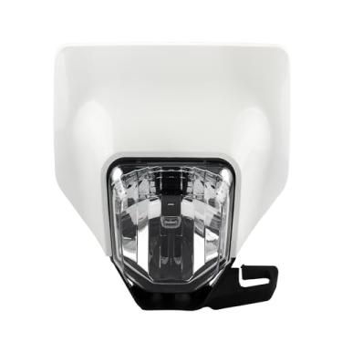 Imagem de PowerMotor Luz de cabeça de LED Dirt Bike, farol H4 para FC FE TC FX TE TX 125 250 300 350 450 501 FE250 FC250 TC25 Enduro Dirt Bike Lamp Light (Branco)