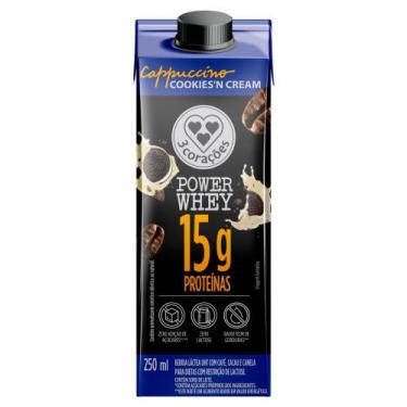 Imagem de Bebida Láctea 3 Corações Power Whey com 15g de Proteína Cappuccino Coo