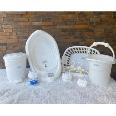 Imagem de Kit Banho Banheira 22 L Saboneteira Lixeira ofuro 9 IENS - Plastbrasil