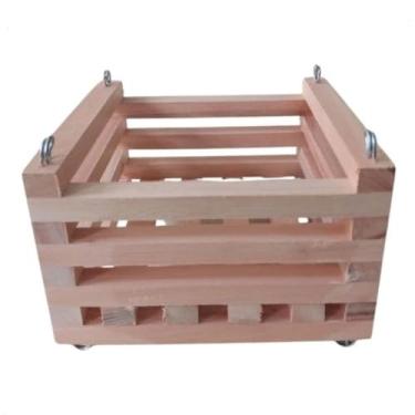 Imagem de Cachepot De Madeira Quadrado P/Orquídeas E Plantas M 20x20