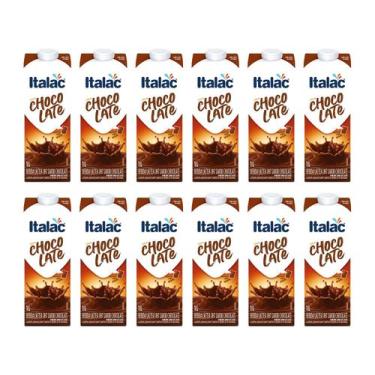 Imagem de Bebida Láctea UHT Italac 40065901 Chocolate 1L - 12 Unidades