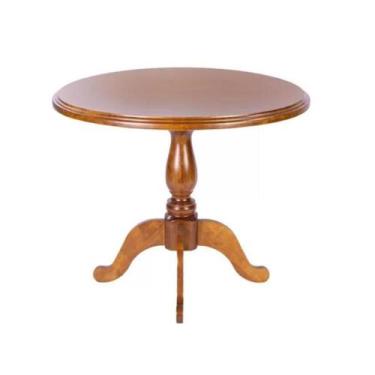 Imagem de Mesa de Jantar Redonda 100x100 cm - Pé Central Torneado - Tommy Design