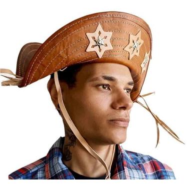 Imagem de Chapéu Lampião Cangaceiro de Couro - Bz Chapéus e Bonés