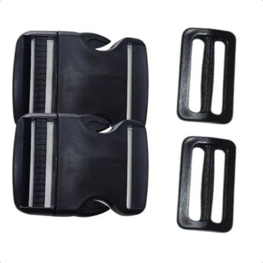 Imagem de Kit 10 Fechos 50mm E 20 Reguladores Para Mochilas Bolsas - Magazine Ri