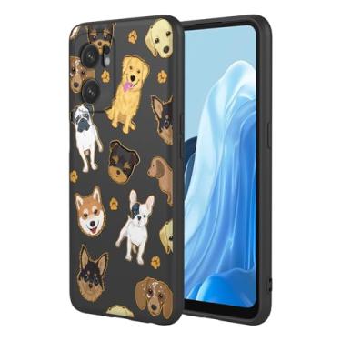 Imagem de HTXWXJC Capa de telefone para OnePlus Nord N300, OnePlus Nord N20 SE Capa Oppo A57/Oppo A77 à prova de choque flexível bumper TPU capa macia padrão cão capa de telefone para OnePlus Nord N300 Black