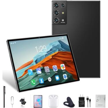 Imagem de Tablet S30 PRO Android 13, 10,1 polegadas, 12 GB de RAM, 512 GB de ROM, tela IPS FHD, WiFi 2.4G / 5G, 8000 mAh, GPS, memória expansível, dois SIM (Preto)