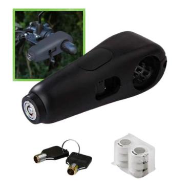 Imagem de Tranca Antifurto Alarme Trava Cadeado Para Manete e Guidão de Motocicl