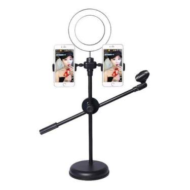 Imagem de Ringlight 16cm Iluminação Com Suporte Paracelular Microfone - oem, USB