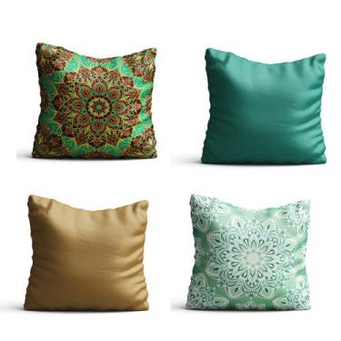 Imagem de 4 Capas de almofada  42x42  mandalas tiffany Atelier Valverde